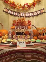 Fall Baby Shower Baby Shower Party Ideas Photo 7 Of 16 Baby Shower Fall Thanksgiving Baby Shower Fall Baby Shower Decor