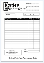 35 Trends For Nota Kosong Konter Hp Lusy Book