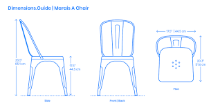 This dining chair set will bring a touch of elegance into your home with a timeless and contemporary appearance that easily blends into any decor. Marais A Chair Dimensions Drawings Dimensions Com