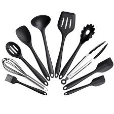 Featured items you may like. Nusswahn De Cooking Utensils Kitchen Utensils Gadgets Grey With Brushed Black Stainless Steel Cooking Utensils Grey Cooking Utensils Silicone Cooking Utensils For Modern Cooking And Serving 6 Piece Set Black Kitchen Decor