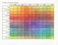 prisma color pencil mixing chart color mixing chart