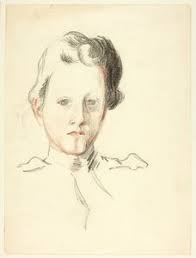 Sketch of Edith Austin by Theodore Roussel: Fine art print