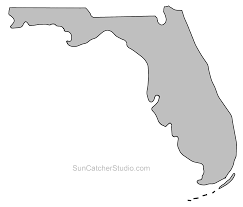 State Outlines Maps Stencils Patterns Clip Art All 50 States Map Of Florida Florida Outline Map Outline