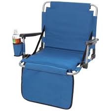 Club Fun Blue Stadium Seat With Arm Rests And Back Side Pockets Club Fun Stadium Seat Sit Back Relax An Stadium Seats Stadium Seat Cushions Bleacher Seating
