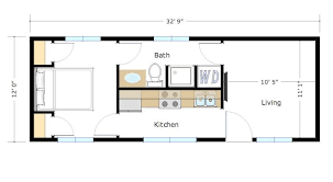 This 400 Sq Ft Cabin Is Cute But Seeing The Inside The Tiny House Movement Has Become A Popular Alte Tiny House Plans Tiny House Floor Plans Small Floor Plans