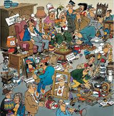 Flea Market Antique Antics Jan Van Haasteren Puzzels Puzzel Afbeeldingen Illustraties