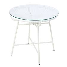 Garten Couchtisch Aus Weissem Kunstharzgeflecht Und Glas Copacabana Maisons Du Monde Couchtisch Tisch Lounge Tisch