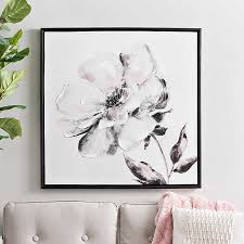 Vivid shades of pink on the. Black And White Floral Watercolor Framed Art Print Kirklands