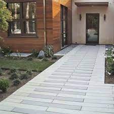 Perfect paving slab for modern poolsides and backyard design, blu grande smooth is a large concrete patio stone available in multiple colors. Concrete Paver Styles Modern Driveway Modern Landscaping Concrete Walkway