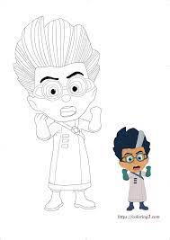 Free printable romeo from pj masks coloring page in vector format, easy to print from any device and automatically fit any paper size. Pin On Pj Masks Coloring Pages