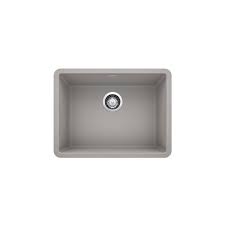 Stainless steel sinks won't chip, crack, or fade. Blanco Precis Undermount Kitchen Sink Single Bowl 24 In Silganit Concrete Grey 402309 Rona