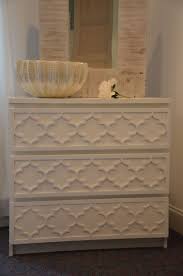 Overlay Jasmine Kit For Ikea Malm 3 Drawer Dresser In 1 4 Thick Material Ikea Furniture Makeover Furniture Makeover Ikea Malm