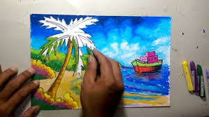33+ ide gambar pemandangan yang diwarnai dengan crayon. Gambar Pemandangan Pantai Dengan Crayon