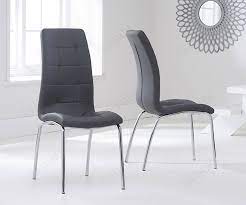 Leather & faux leather dining chairs our leather and faux leather dining chairs all designed with style, comfort, and durability in mind. Mark Harris California Grey Faux Leather Dining Chair Pair
