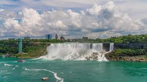 Niagara falls is a group of three waterfalls at the southern end of niagara gorge, spanning the border between the province of ontario in ca. Niagara Falls Stock Video Footage 4k And Hd Video Clips Shutterstock