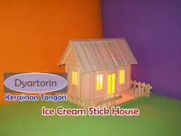 It typically consists of one or more scoops of ice cream topped with sauce or syrup and in some cases other toppings such as: How To Make Ice Cream Stick House With Light Kreasi Miniature Rumah Lampu Dari Stik Es Krim Youtube