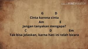 Maybe you would like to learn more about one of these? Judika Cinta Karena Cinta Lirik Dan Chord Youtube