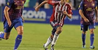 Anytime anybody plays against barca they play cause messi has played against chivas 2 times and he has never scored on them. El Chivas Mexicano Golea Al Barcelona Publico