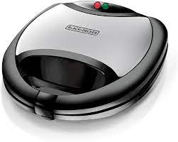 The compact design includes interchangeable cooking plates to function as a waffle maker, grill, or sandwich maker. Amazon De Black Decker Ts2000 2 Slice Sandwich Maker Grill 220 V Schwarz