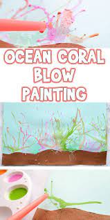 Consider enjoying this book with your child, then give this easy pipe cleaner coral reef craft a try. Ocean Coral Blow Painting Summer Kids Art Project Woo Jr Kids Activities