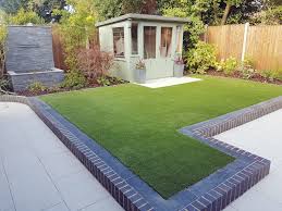 So why not keep the lawn, but cut down on overall upkeep by losing the border planting? Modern Garden Design In Chandlers Ford Hamphire Adapt Landscapes