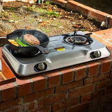 Find great deals on ebay for portable propane stove. Xpusa Stainless Steel Portable Propane Lpg Gas Stove Double 2 Burner Cook Top Ebay