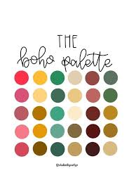 The Boho Color Palette Procreate Custom Color Palette Ipad Etsy Color Palette Design Colorful Boho Custom Color