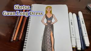 Tidak kalah dengan software desain baju yang biasa kamu gunakan di pc pasalnya t shirt designer juga dilengkapi dengan beragam fitur canggih guna mendesain sebuah kaos atau t shirt. Desain Sketsa Gaun Longdress Kekinian Youtube