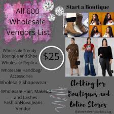 All Wholesale Vendors List Comes With Over 600 Vendors Free Guide How To Start And An Outline Wholesale Kids Clothing Kids Wholesale Wholesale Clothing Vendors