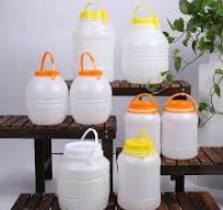 4L 5L 10L translucent plastic bucket with handle and Lid Food Grade HDPE  storage container home kitchen organizer - AliExpress