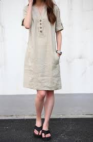Khaki Linen Dress Maxi Dress Cotton Dress Casual Loose Cotton Skirt Linen Blouse Large Size Dress Sundress Summer Dress Plus Size Shirt On Etsy 59 00 Vestidos Casuais Vestidos Estilosos Moda Vestidos