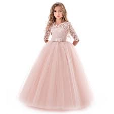 A Swollen Pink Bridesmaid Dress With Stunning Tulle For Girls With An Amazing Lace And A Long Sleeve New Design