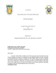 Doc Espectrofotometria Y Ley De Beer Lambert Alejandro Ramirez Sanchez Academia Edu