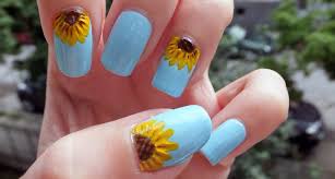 Acrylic naio nail inlay nailart vso nails female sunflower snag enamel nail mini fake nail kids presson nails nail desing accessories. 21 Sunflower Nail Art Designs Ideas Design Trends Premium Psd Vector Downloads