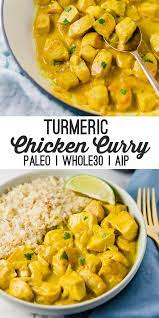 Turmeric Chicken Curry Paleo Whole30 Aip Unbound Wellness Recipe Paleo Chicken Curry Paleo Recipes Healthy Recipes