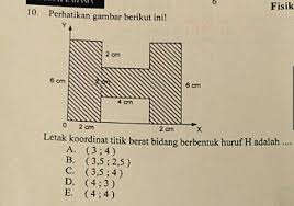 Serta titik d berada pada koordinat (6,4) ditulis dengan d(6,4). Letak Koordinat Titik Berat Bidang Berbentuk Huruf H Adalah Mohon Bantuannya Teman2 Brainly Co Id