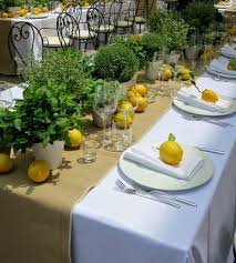 The French Tangerine Table Decorations Table Settings Italian Dinner Party