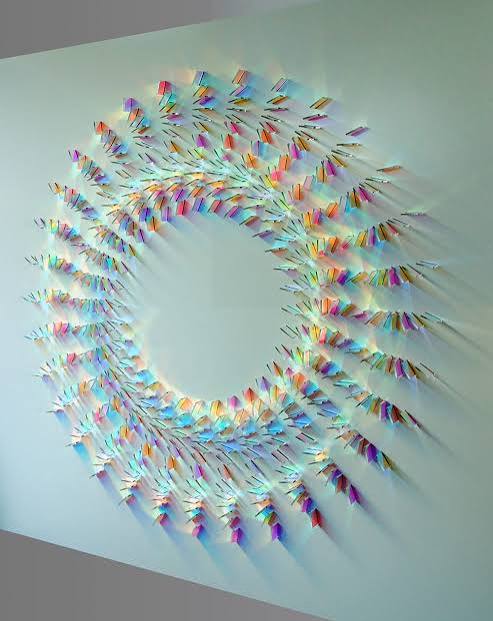 Dichroic Laminated Glass Wall Art Installation