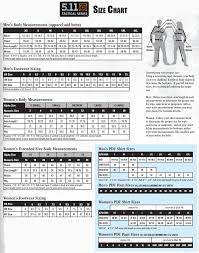 5 11 sizing chart