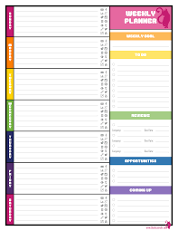 Colorful Weekly Blogging Planner Blogger Calendar Download Weekly Planner Template Weekly Calendar Template Weekly Planner Free