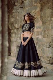 Black And Gold Lehenga Skirt Black And Gold Lehenga With Some Lovely Details Indian Outfits Lehnga Designs Indian Lehenga