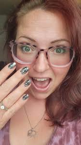 First dip mani Halloween scene and pumpkin playground