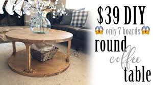 Jeff dadoes out notches in the legs to accept the two shelves. 39 Diy Round Coffee Table Youtube