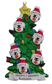 First, consider our christmas ornaments for grandparents personalized with each grandchild's name. Personalized Penguin Ornament For Grandparents With 6 Grandkids