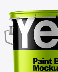 Download Download Metallic Paint Bucket Mockup Psd
