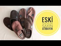 Eskimis Terlikleri Atmayin Harika Bir Geri Donusum Recycle Idea Diy Youtube Terlik Geri Donusum Patikler