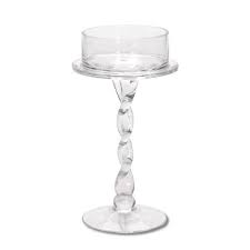 Solid color pillar wooden candle holder stand with candle plate. Clear Glass Pillar Candle Holder 8