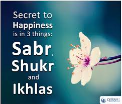 Secret To Happiness Is In 3 Things Sabr Shukr And Ikhlas Islamic Love Quotes Quran Quotes Islamic Quotes