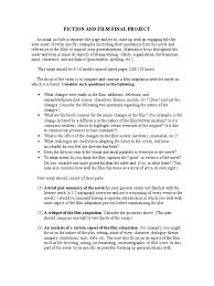 Add to wishlist delete from wishlist. Fiction And Film Final Project Essays Novels