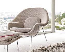 our comfy chair with its matching ottoman is a reproduction of the womb chair designed in 1948 by architec furniture design chair design single sofa chair